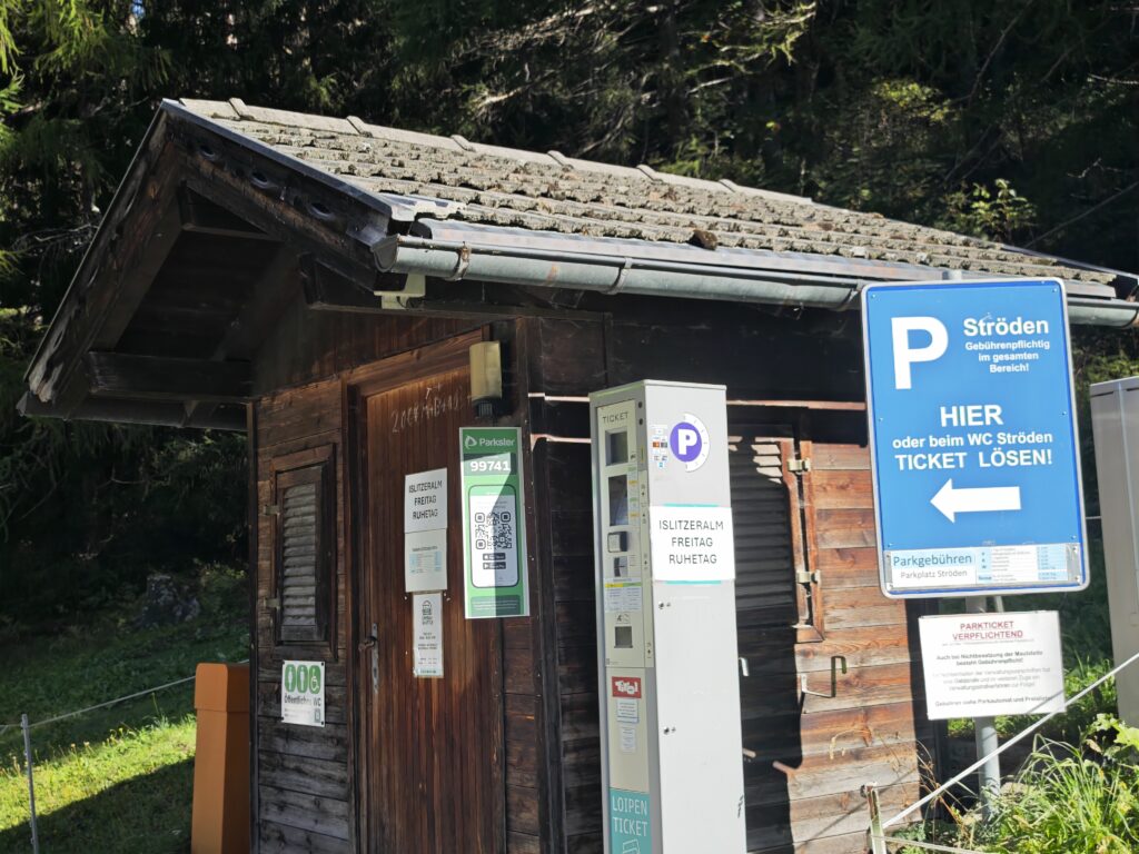 Der offizielle Umbalfälle Parkplatz - der Parkplatz Ströden in Hinterbichl